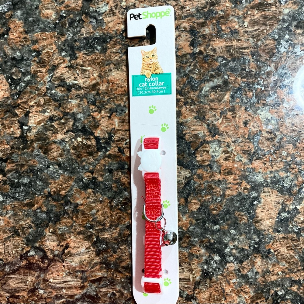 🆕 Red Nylon Breakaway Cat Collar with Bell